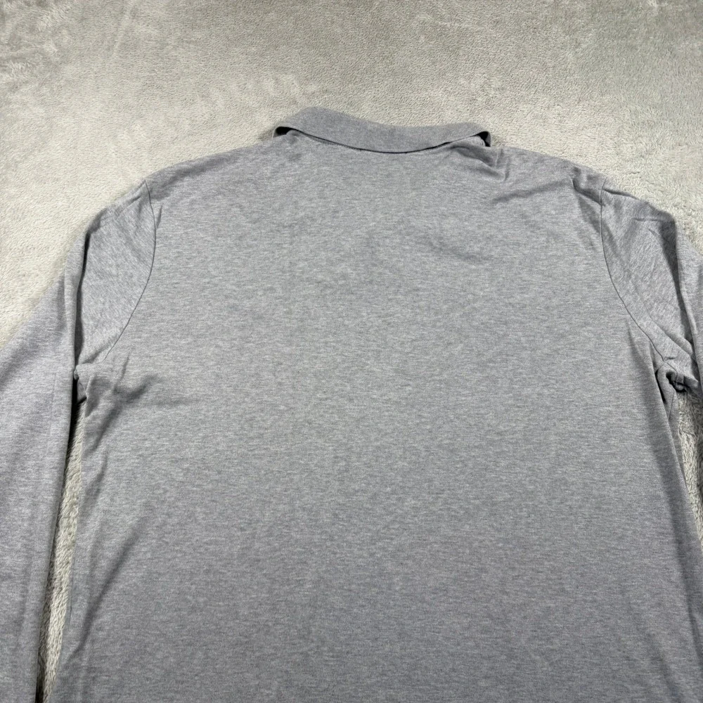 Polo Ralph Lauren Long Sleeve Polo Shirt Mens XL Gray Cotton Classic Preppy